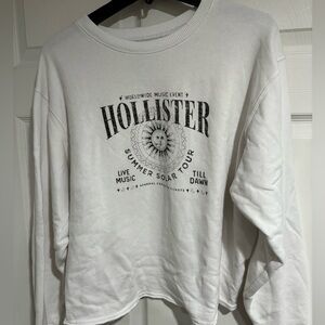 Hollister White Crewneck